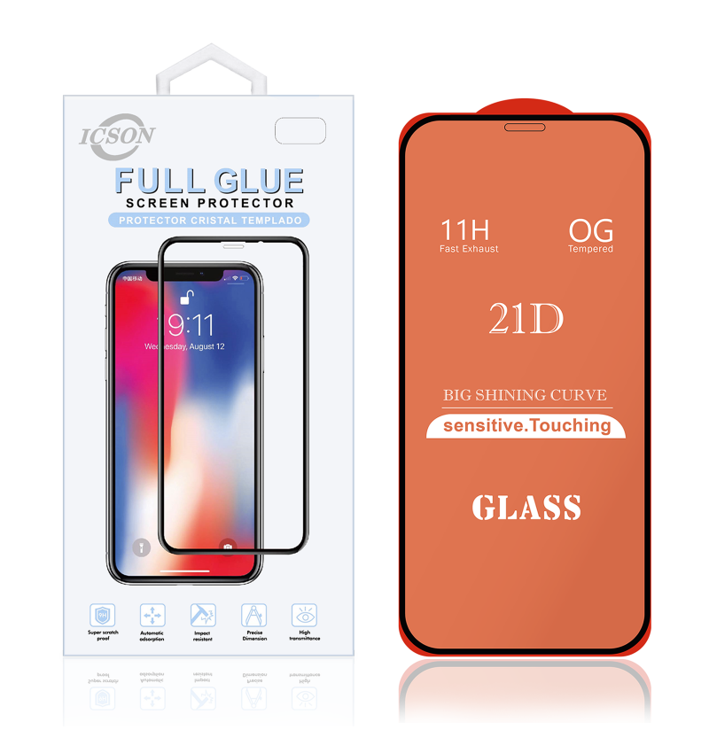 Cristal templado Full Glue 5D Xiaomi Note 9/ Note 9s Protector de Pantalla  Curvo Negro